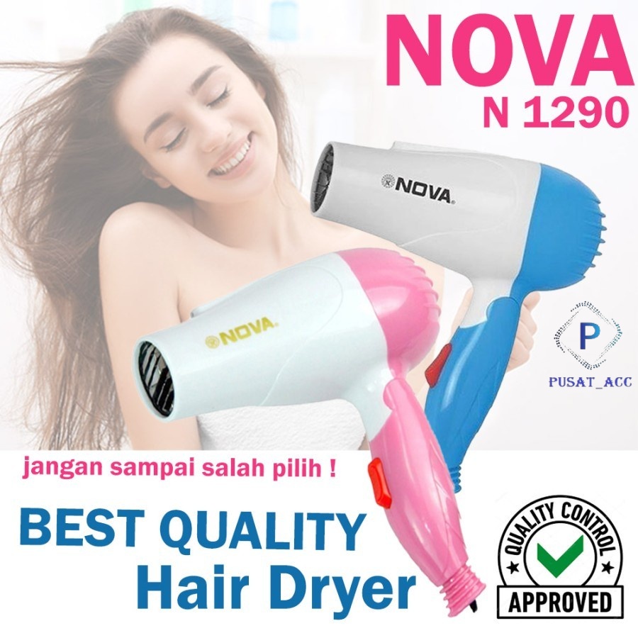 N1290- Mini Hairdryer Lipat Portable Pengering Rambut