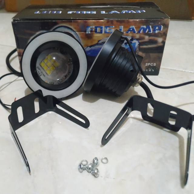 LAMPU TEMBAK SOROT LENSA 4D FOGLAMP PROJIE ANGEL EYE (AGYA ,AYLA , CALYA ,SIGRA , AVANZA , XENIA)