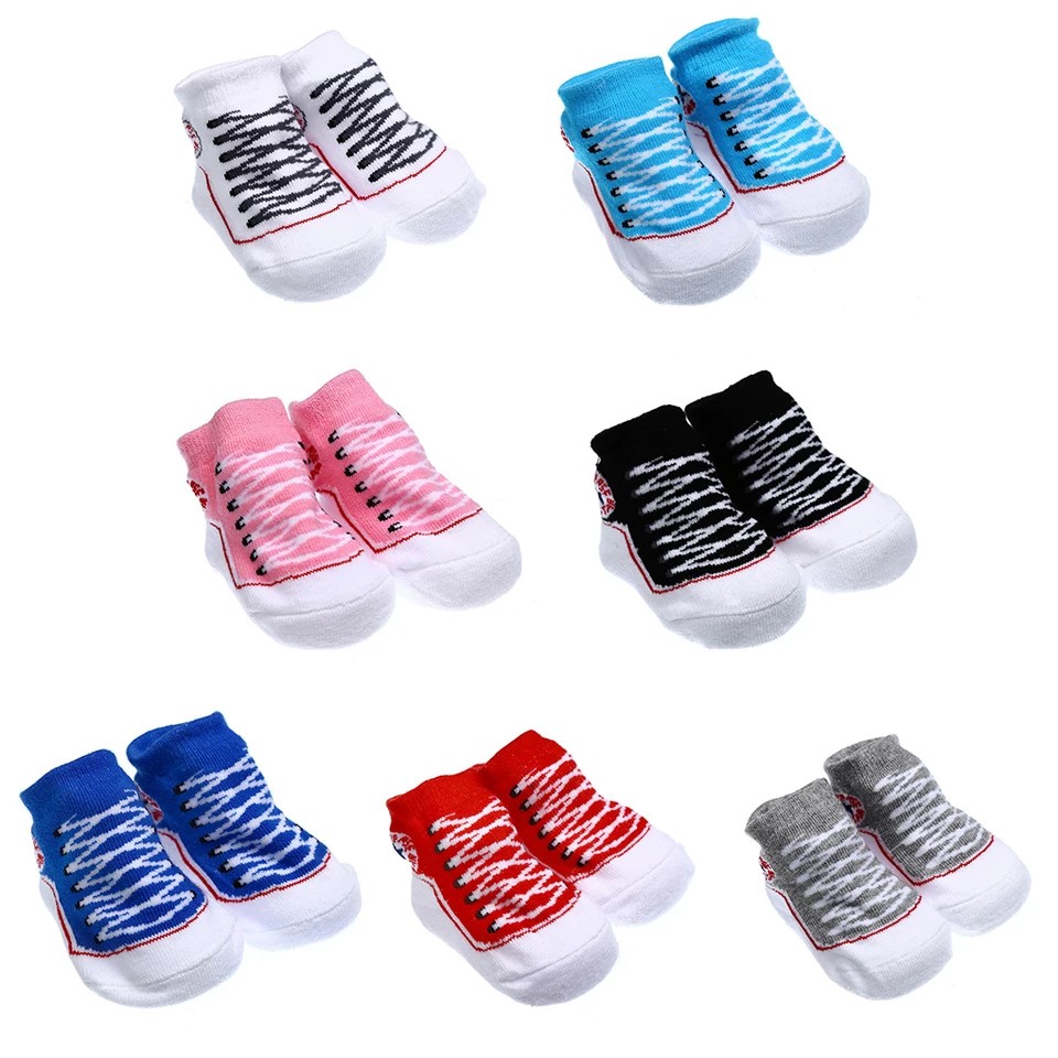 (pimenova) Kaos Kaki Bayi Laki-Laki Motif Sepatu / Baby Boy Prewalker Socks Anti Slip / baby sock