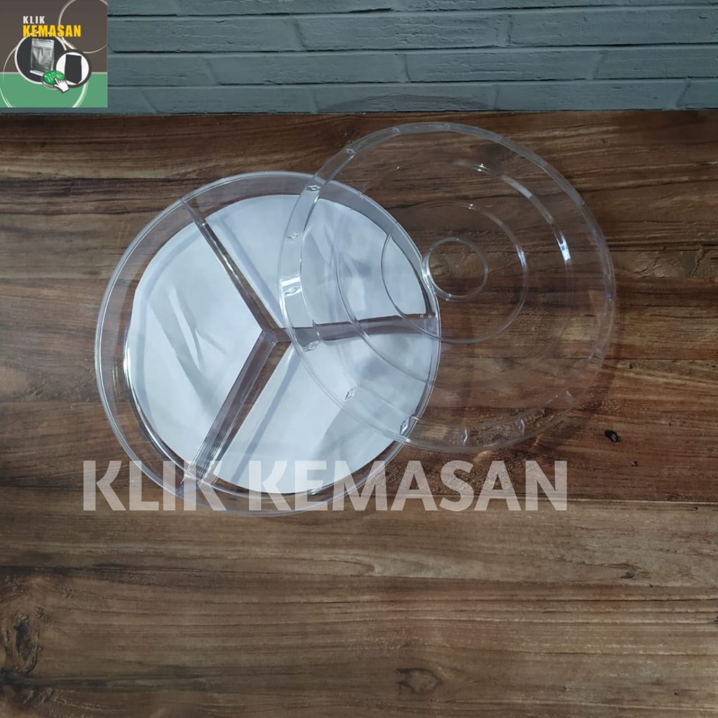 TOPLES SEKAT 3 BULAT/TOPLES PLASTIK KUE KERING JAR KUE LEBARAN HARDTOP