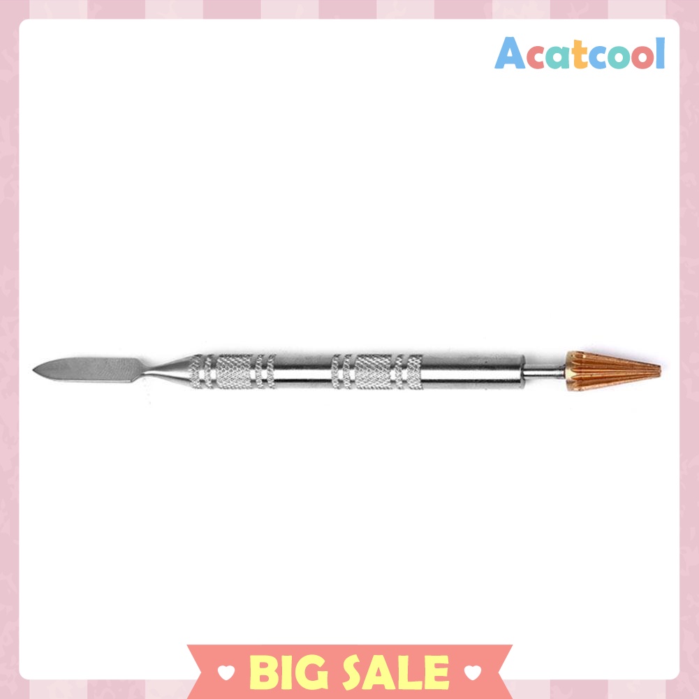 Dual-purpose 2 Brass Head Leather Edge Oil Gluing Dye Pen Paint Roller Tool
