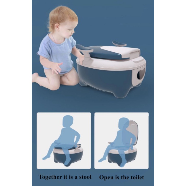 QIEZUOBIANQI Toilet Latihan WC Duduk Anak Baby Potty Multifunction