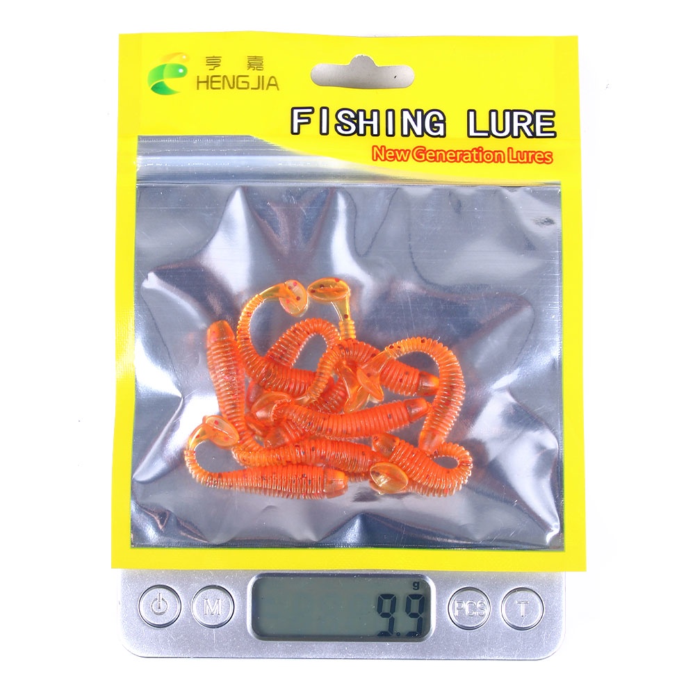 Hengjia 120pcs/set Umpan Pancing Fishing Lure Lead Jig Head Hook Grub Softworm Baits Kit Tackle