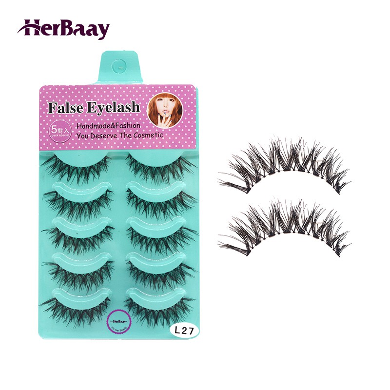 

Herbaay Natural Faux Rambut Panjang Lembut Model Palang Palsu Bulu Mata Palsu Mata Makeup