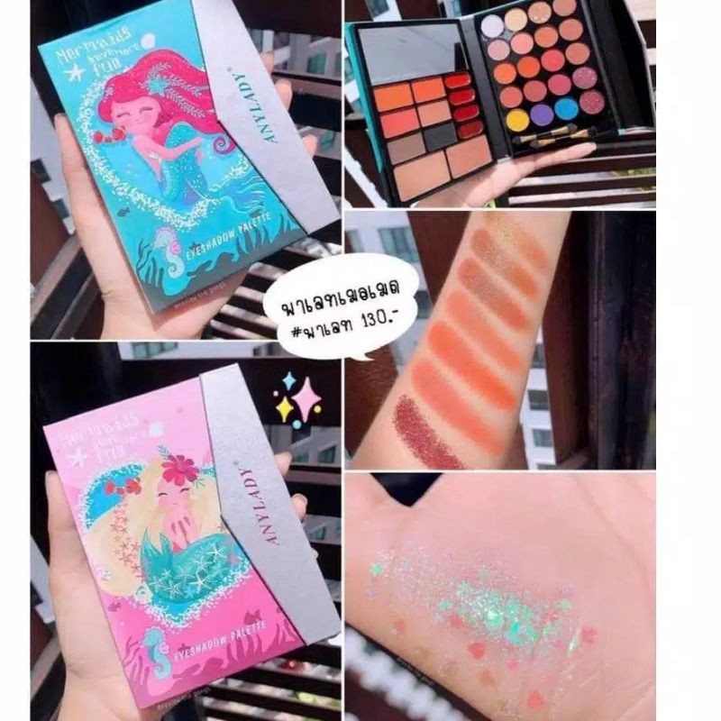 PROMO EYESHADOW ANYLADY MERMAID | FASHION QUEEN 5IN1 NO.8601 | 8602E