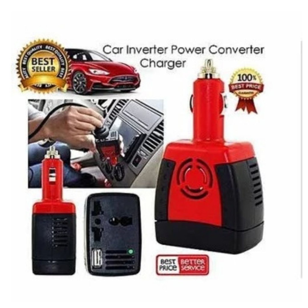 Power Inverter Converter Mobil DC 12v AC 220V 75W 4USB 7RRS0ABQ 111