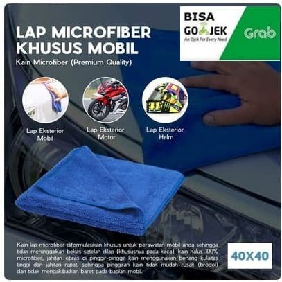 Kain Lap Serat Microfiber Mobil dan Motor Mikro Fiber Serbaguna 40x40 260gsm