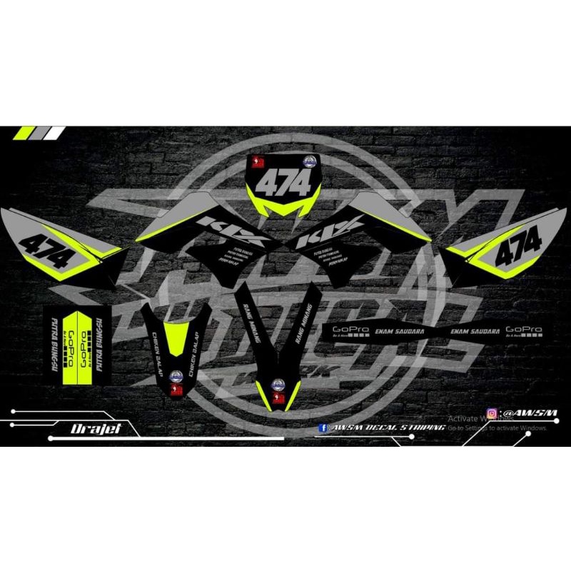 DECAL KLX OLD SIMPLE DESAIN