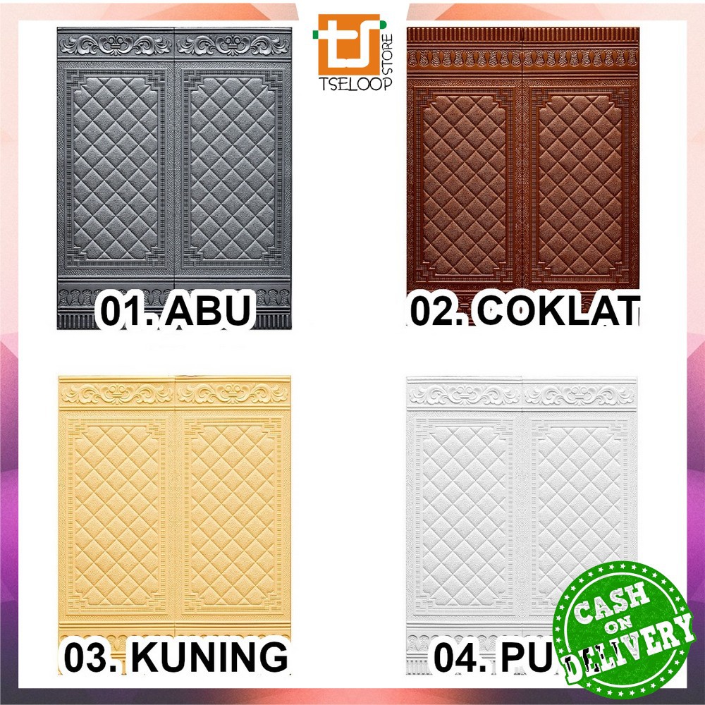 OFM-C217 - C224 Wallpaper 3D Foam Motif / Wallfoam Sticker Dinding Kamar / Walpaper Dinding Bata-C