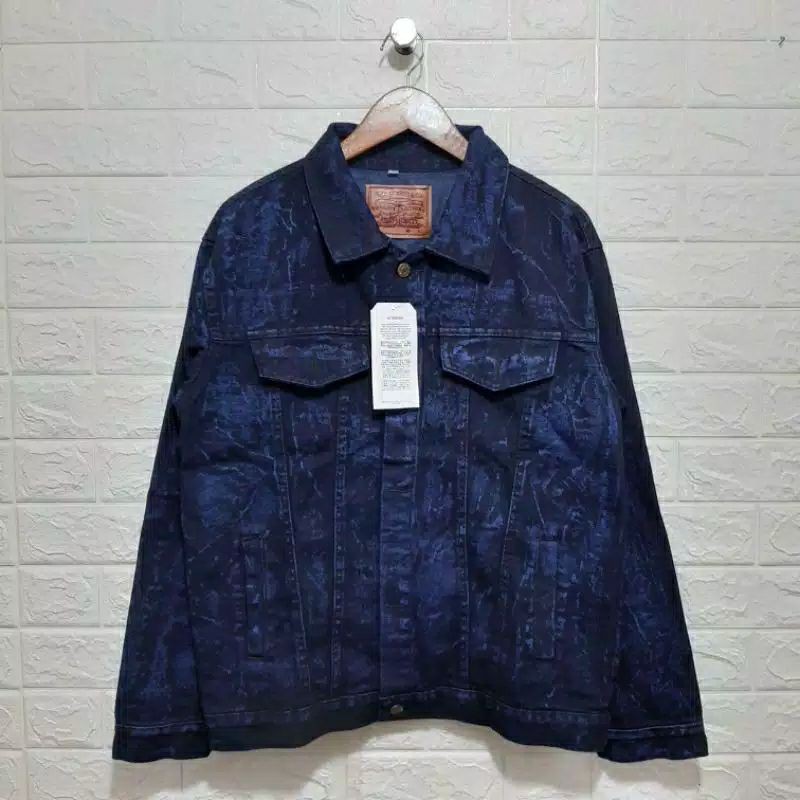 JAKET JEANS PRIA WANITA JAKET JEANS SANDWASH CASUAL SIZE M L XL XXL XXXL JAKET JEANS COWOK CEWEKj