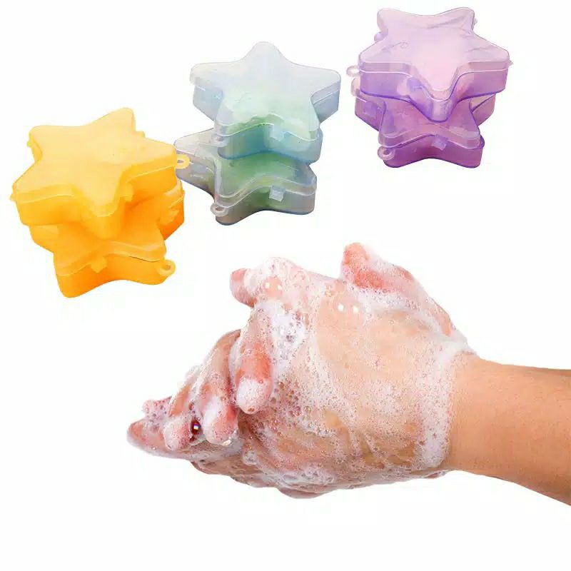 Sabun Kertas Mini Disinfectant Toilet Paper Soap Unik Lucu Star Praktis Portable Travei New Normal
