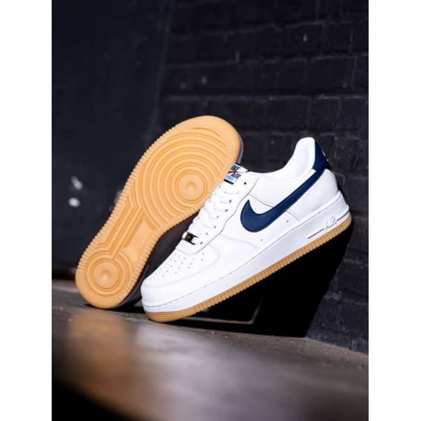NIKE AIR FORCE 1 WHITE NAVY GUM