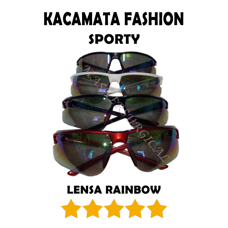 Kacamata Hitam Kacamata Pria Wanita Kaca mata Sunglasses Kacamata Sepeda Gowes Wanita Pria Anti UV 1