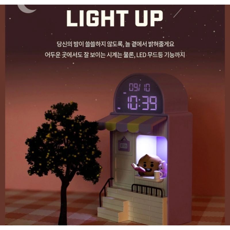 OFFICIAL BT21 MY LITTLE BUDDY CAFE CLOCK JAM DIGITAL RJ TATA CHIMMY COOKY SHOOKY KOYA MANG
