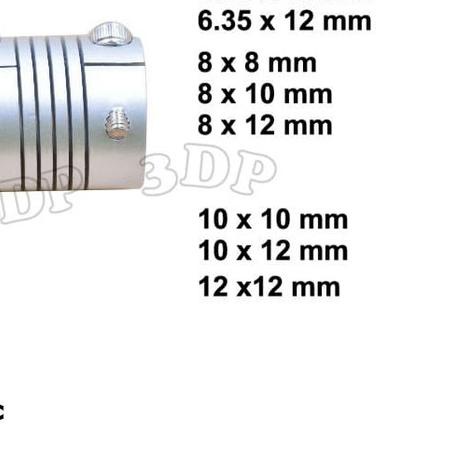 ✽ FLEXIBLE COUPLING (body25x30mm) Bore: 8~10MM x 8~12MM - 635x8 ➺