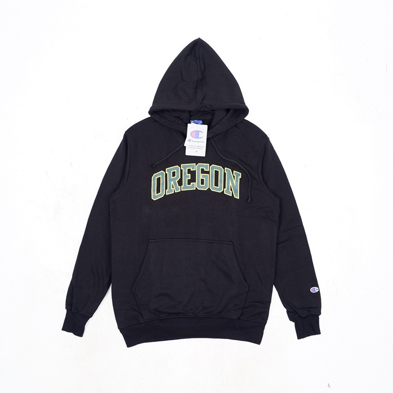 HOODIE CHAMPION OREGON TEXT GREEN ORIGINAL MIRROR 1:1 JACKET DISTRO SKATE STREETWEAR