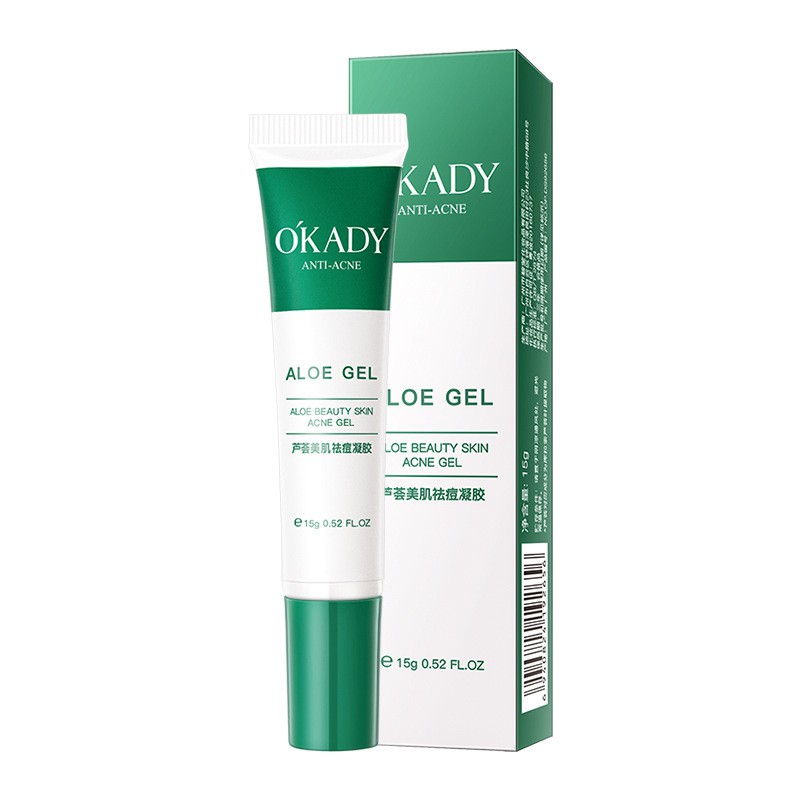 OKADY ALOE BEAUTY SKIN ACNE Gel Penghapusan Jerawat Bekas Luka Pemutih Kulit 15g Acne Scar Removal G