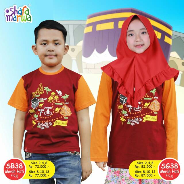 Shafa Marwa Kaos Anak Perempuan lengan panjang