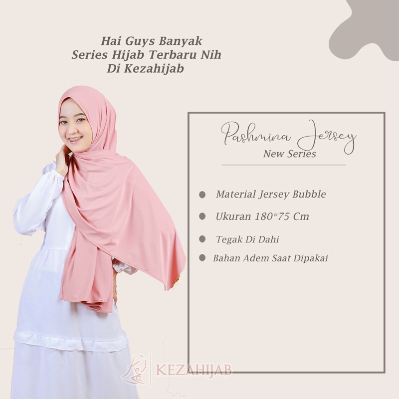 Keza - Pashmina Jersey Instant Kaos Tanpa Pentul/Hijab Instant Jersey Tanpa Pentul