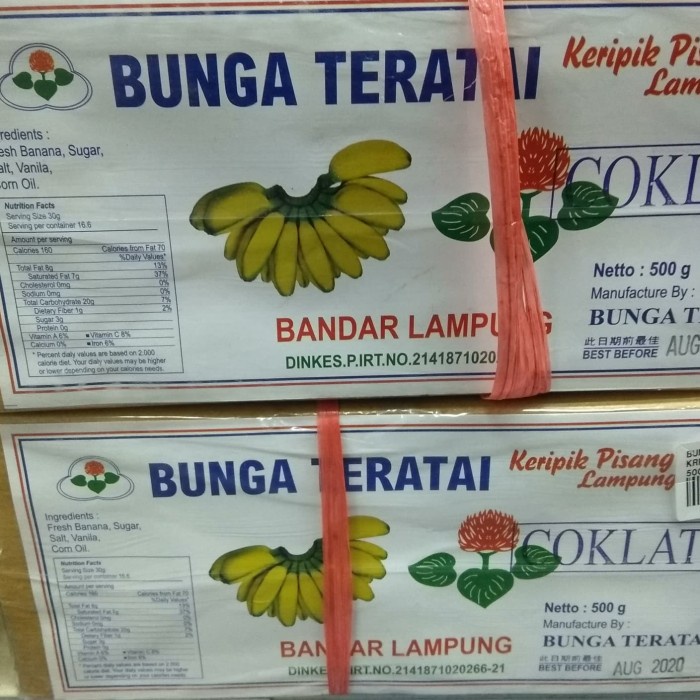 

Bunga teratai keripik pisang coklat 500g