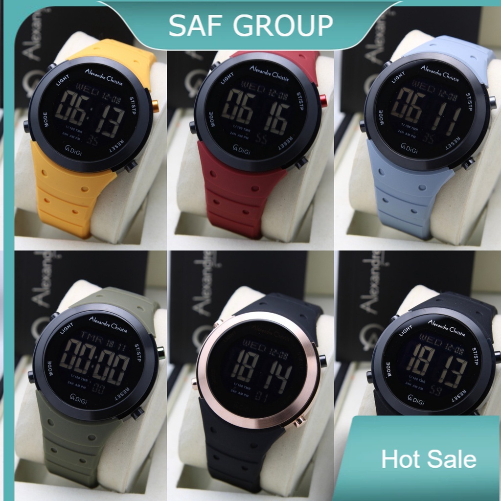 JAM TANGAN PRIA ALEXANDRE CHRISTIE AC 9350 / AC9350 DIGITAL RUBBER ORIGINAL by plp