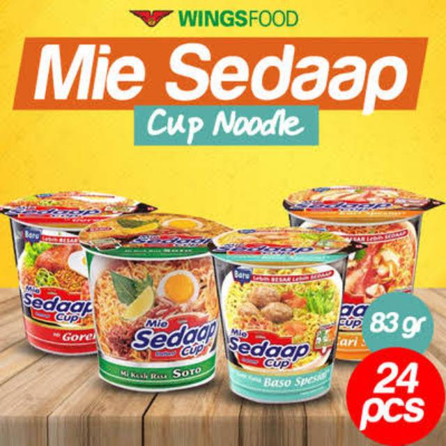 

Mie sedap cup isi 12 pcs/dus