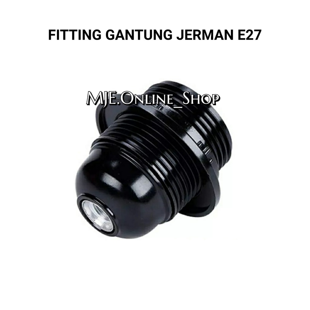 FITTING JERMAN E27 DOUBLE RING / FITTING LAMPU GANTUNG E27 ULIR