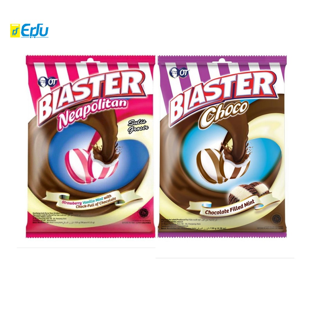 

Permen Blaster Choco Rasa Mint Isi Coklat 50 Butir x 2.5gr