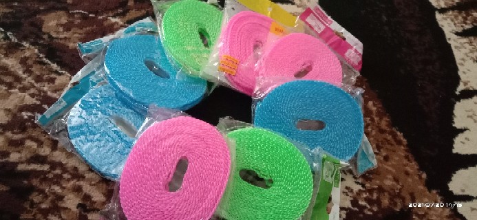 Tali Jemuran 5 Meter Praktis Kuat Murah Clothes Line Laundry Tali Gantungan Lubang Baju Tambang