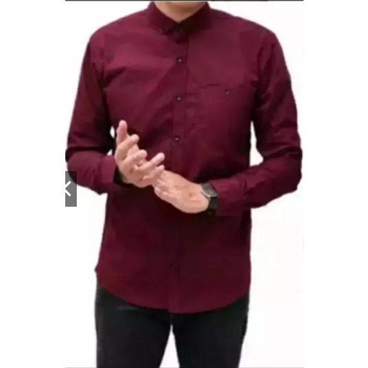 PROMO TERLARIS DAN TERMURAH DI SHOPEE&gt;&gt;&gt;kemeja Polos Pria Lengan Panjang Distro Best Seller, kemeja pria lengan panjang / premiu