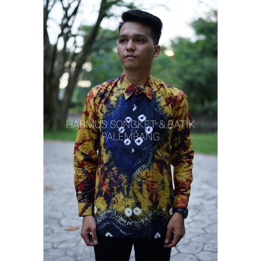 KEMEJA PRIA MOTIF JUMPUTAN PALEMBANG ORIGINAL