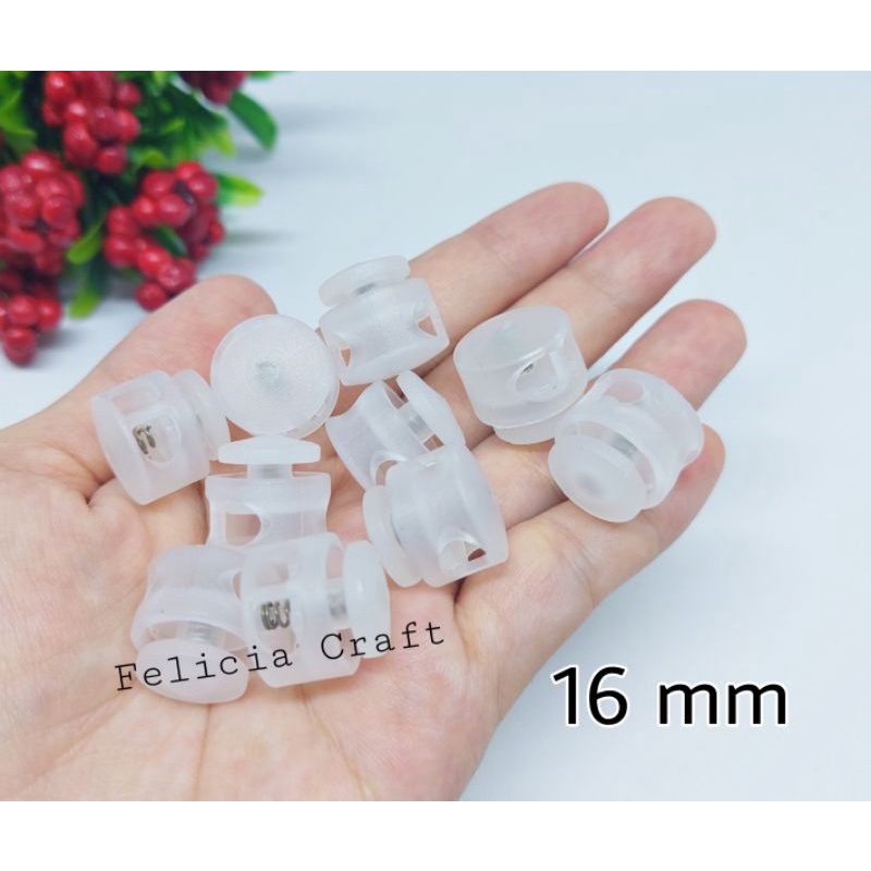 Stopper ice klakson tali masker besar 16mm [1 pak 10pc]