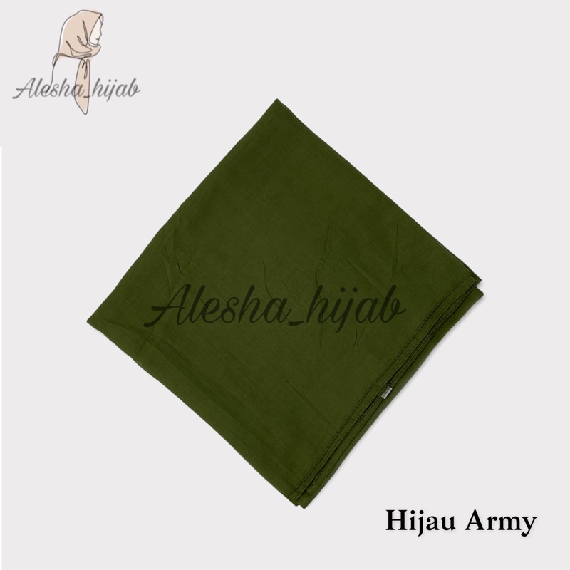 Segi Empat Paris | Jilbab Paris | Hijab Paris | Kerudung Paris Polos Premium-Hijau Army