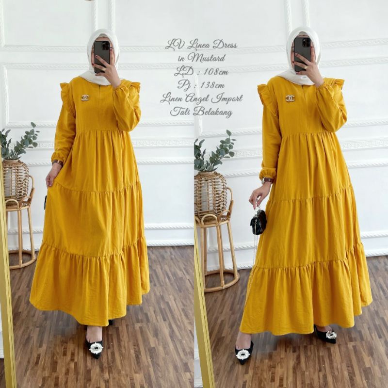 Fashion Muslim LINEA MELINDA DRESS cringkle canda susun terlaris