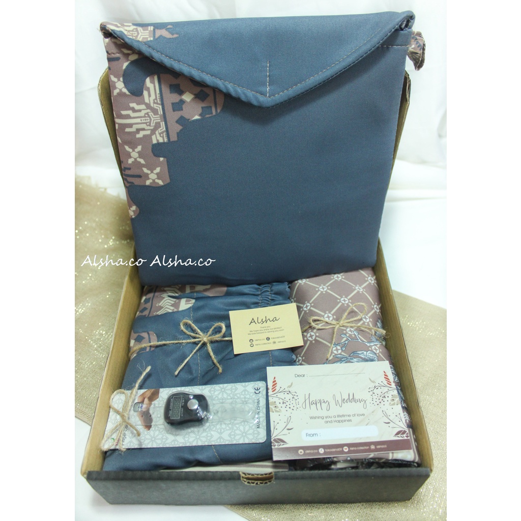 Hampers Mukena Dewasa Maxmara Luxury Silk Gift Box Alat Solat