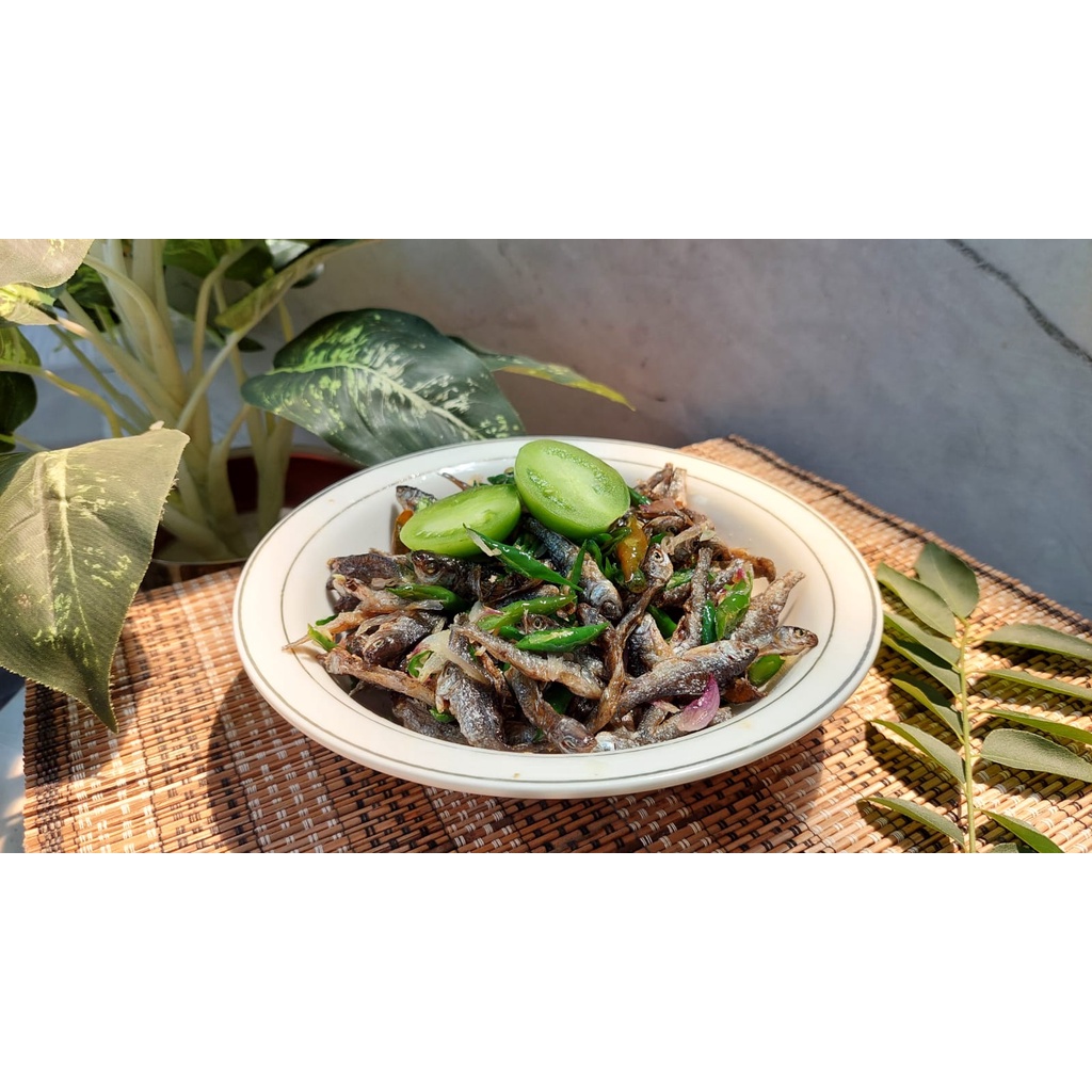 

Ikan billis singkarak cabai ijo / cabe ijo - 100gr/pck