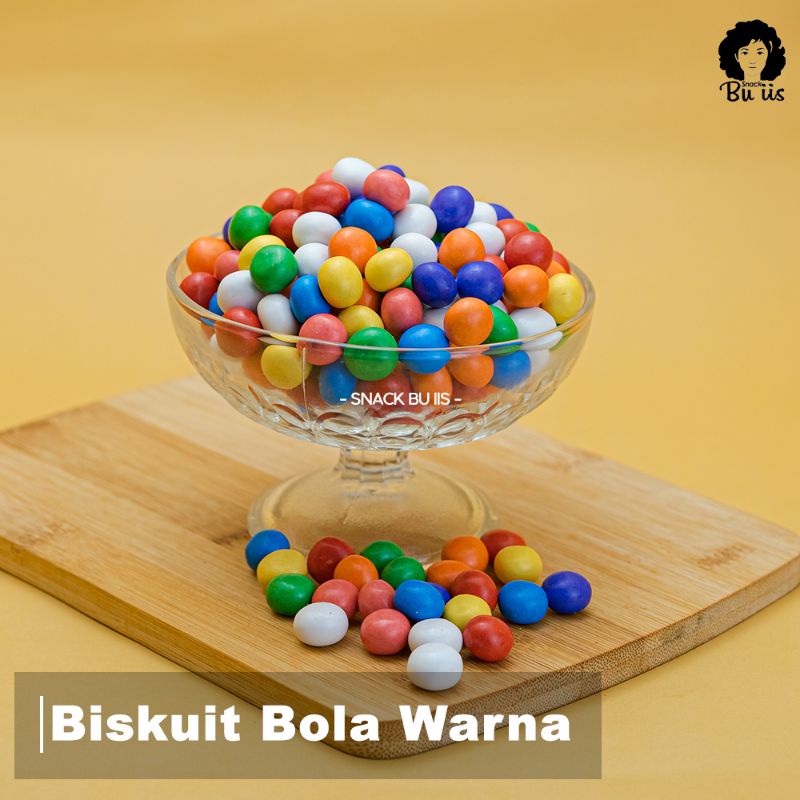 

250gram Biskuit Bola Warna Snack Bu iis Cemilan Sukabumi