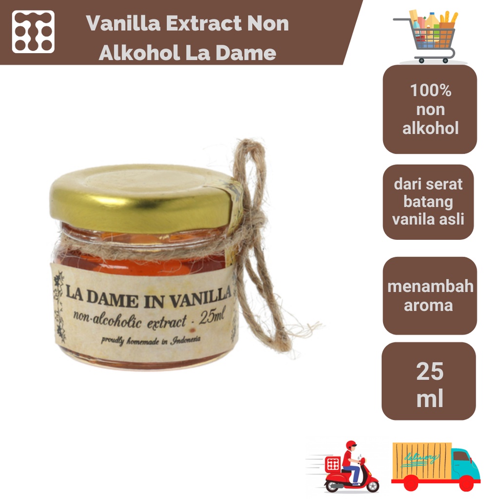 

Vanilla Extract Non Alkohol La Dame 25Ml