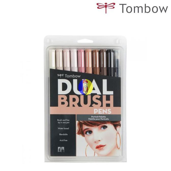 

Produk Terbaik] New ! Tombow Dual Brush Pen Portrait Pallete Set 10 Clr