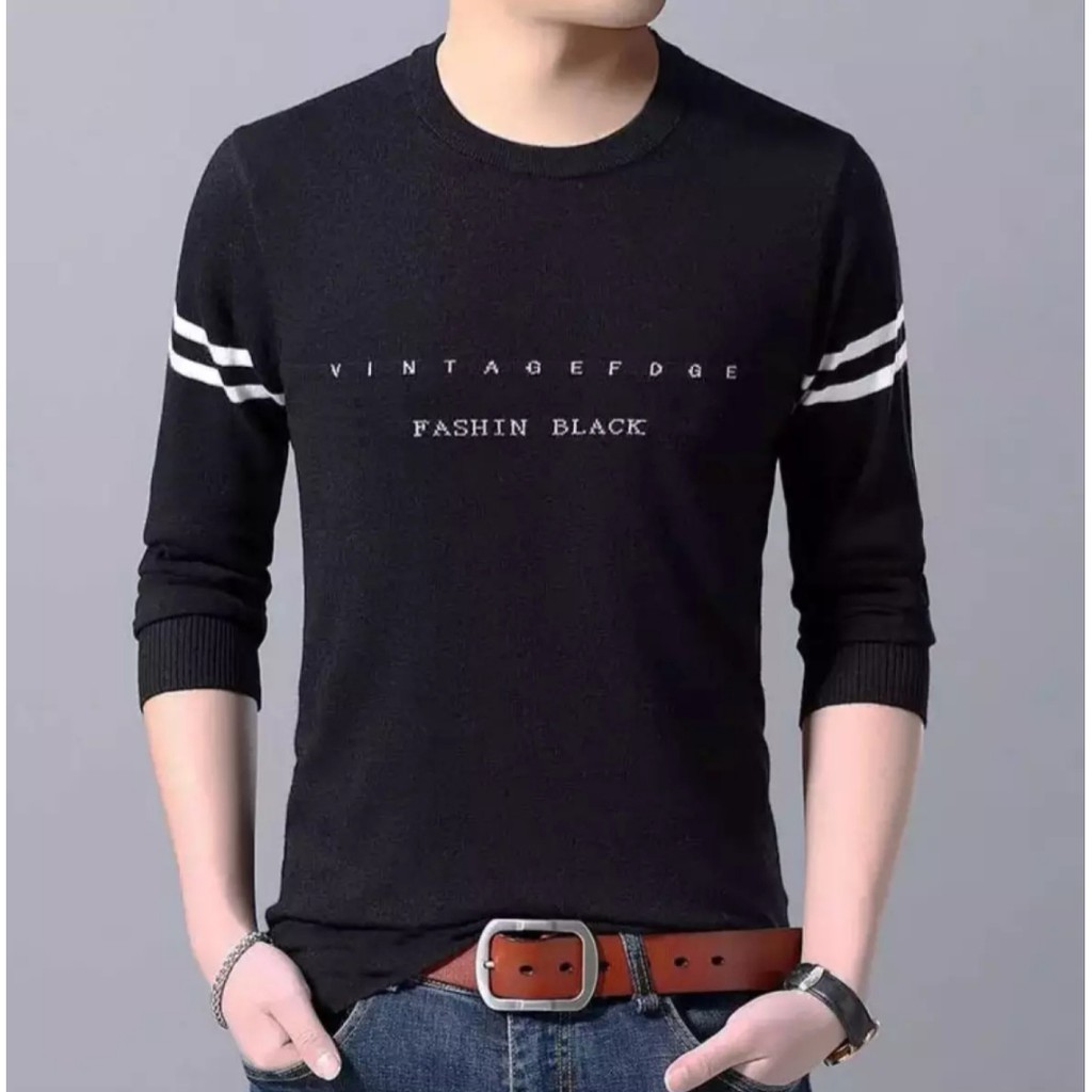 Promo Sweater Pria Bisa COD Kaos Pria Vintag Kaos Pria Distro Terbaru Crewneck Cowok Keren Sweater Pria Terlaris Kaos Pria Lengan Panjang Baju Cowok Murah Kaos Cowok Kekinian