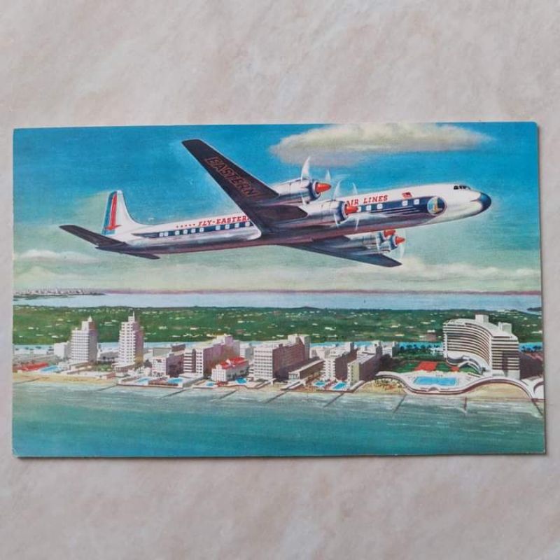 

Kartu Pos Kuno Jadul Lawas Eastern Airlines Golden Falcon tahun 1950 an