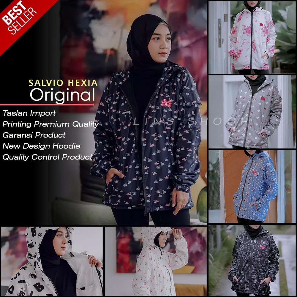 Jaket Outwear Parasut Wanita Jaket Hoodie Wanita Jaket Printing Salvio Hexia Original Cewek Terbaru