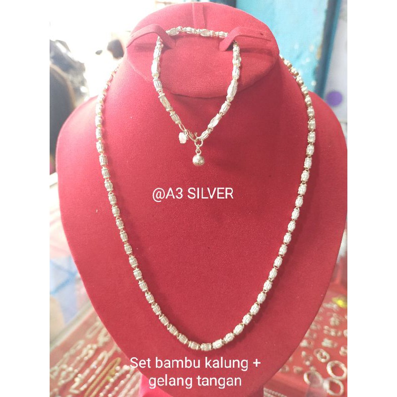 Set bambu perak murni