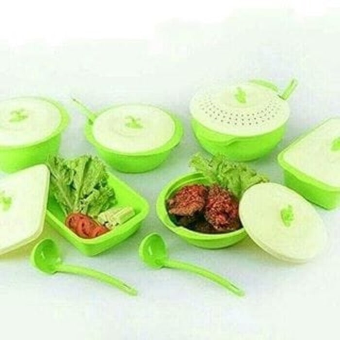 ASVITA EMERALD FAMILY 6 SET ( WADAH SAJIAN MAKAN ) GREEN SERIESS