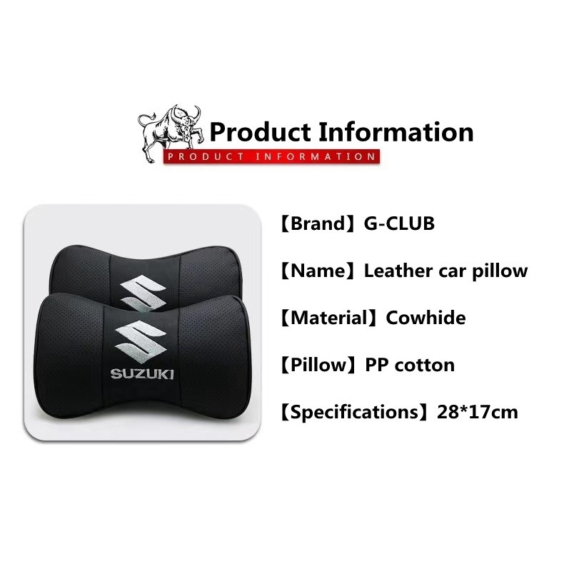 G-club Bantal Sandaran Kepala Bahan Kulit breathable Untuk Suzuki