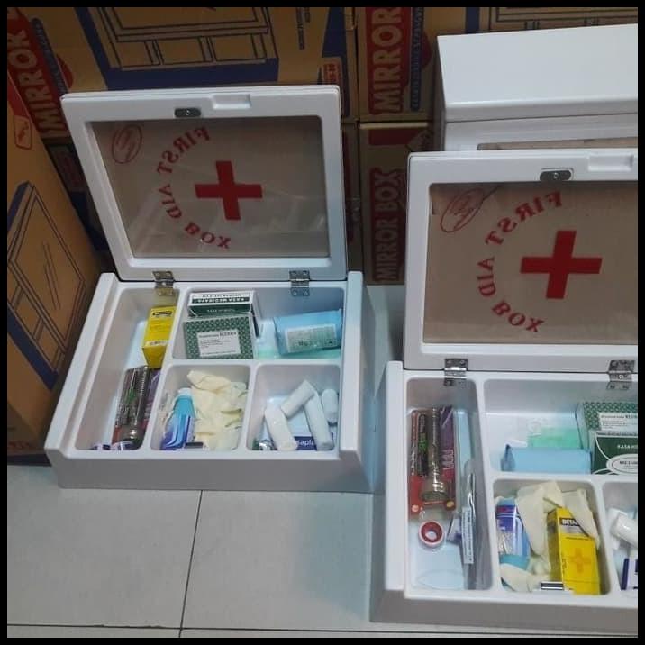 Box Penyimpanan Obat - Kotak Obat P3K Dinding Type A Lengkap Isi