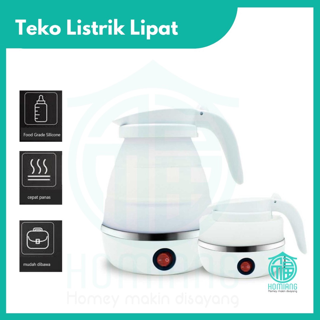 Teko Listrik Lipat - Teko Pemanas Air Elektrik / Collapsible Water Kettle