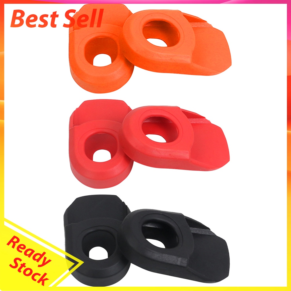 2pcs MTB Bike Crank Protective Cover Silicone Bicycle Crankset Case Caps