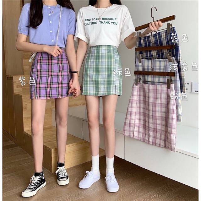 checkered skirts
