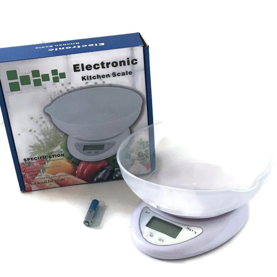 Timbangan Dapur Digital Mangkok / Timbangan Kue Mangkuk Electronic Kitchen Scale TD-05 5kg x 1gram 4